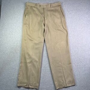 Tommy Bahama Silk Wool Pants Mens 35 (36x29) Flat Front Trousers Slash Pockets